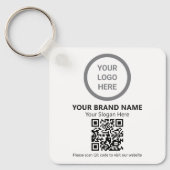 Bedrijf Logo QR Code Dubbelzijdig promotiegift Sleutelhanger (Voorkant)
