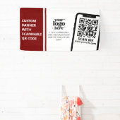 Bedrijf Logo QR Code Vinyl Donkerrood Indoor Outdo Spandoek (Insitu)