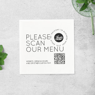 Bedrijf logo Scanmenu QR-code Ronde tekst Business Servet