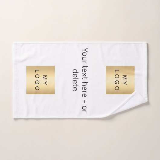 Bedrijf logo tekst bedrijfsmerk kleur handdoek (Handdoek)