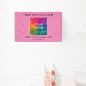 Bedrijf Logo Tekst hier Modern Elegant Spandoek (Insitu)