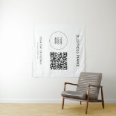 Bedrijf Logo Tekst QR Code Sjabloon Wandkleed (In Situ (horizontaal))