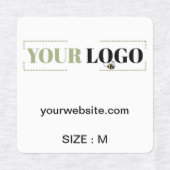 Bedrijf Logo Tekst Website of grootte Kleding Garm Labels (Design 2)