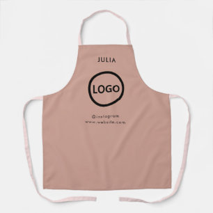 Bedrijf Logo Terracotta Werknemersnaam Schort