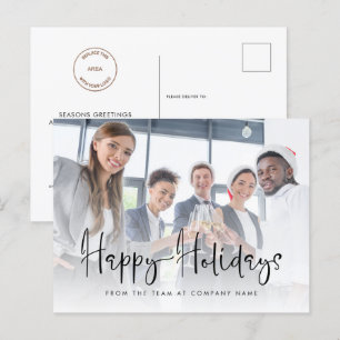 Bedrijf Logo voegt het Manuscript van de Foto Pret Briefkaart