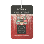 Bedrijf Logo Vrolijk Kerstfeest Luchtverfrisser (Voorkant)