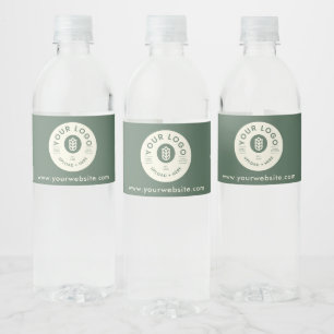  bedrijf Logo Website Sage Green Waterfles Etiket
