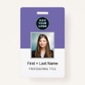 Bedrijf Logo werknemer Foto ID Barcode Aangepaste  Badge (Voorkant)