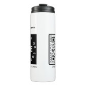 Bedrijf Logo Wit Minimalistische QR Code Thermosbeker (Voorkant)