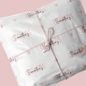 Bedrijf Merk Logo Pattern Vrouwelijk Roze & Wit Tissuepapier