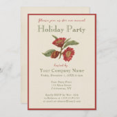 Bedrijf met kerstfeest Elegant uitnodiging (Voorkant / Achterkant)