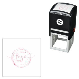 bedrijf of bedrijf Logo alleen rood Zelfinktende Stempel
