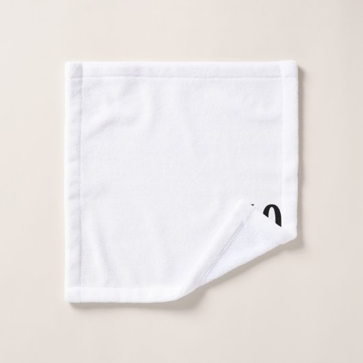 Bedrijf of Business Custom Logo on White Bad Handdoek (Wasdoekje)