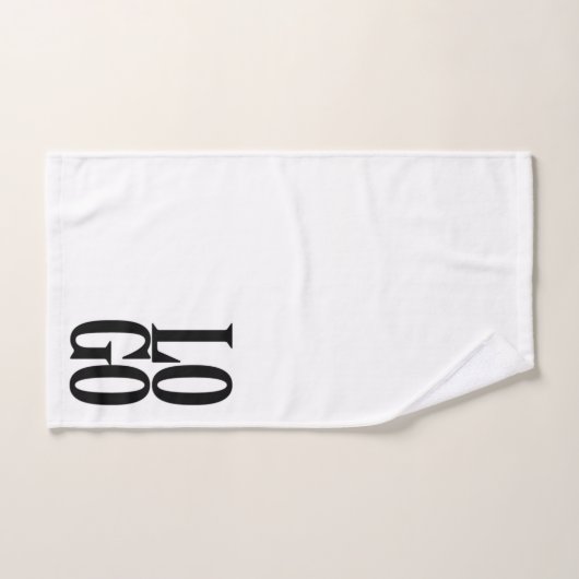 Bedrijf of Business Custom Logo on White Bad Handdoek (Handdoek)