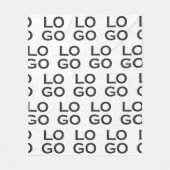 Bedrijf of Business Custom Logo on White Fleece Deken (Voorkant)