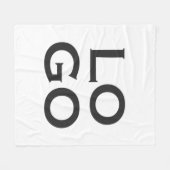 Bedrijf of Business Custom Logo on White Fleece Deken (Voorkant (Horizontaal))