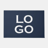 Bedrijf of Business Custom Logo op Navy Blue Deurmat (Voorkant)