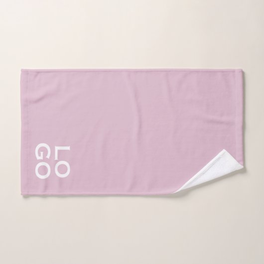 Bedrijf of Business Custom Logo op roze Bad Handdoek (Handdoek)