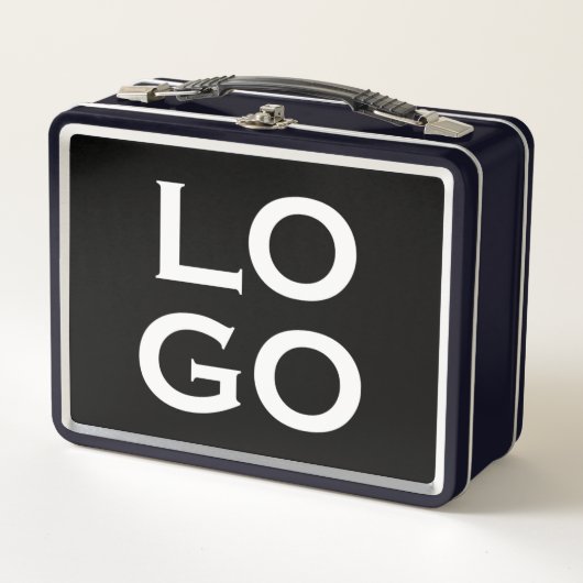 Bedrijf of Business Custom Logo op zwart (Voorkant)