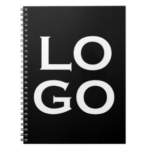 Bedrijf of Business Custom Logo op zwart Notitieboek