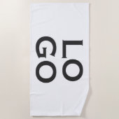 Bedrijf of Business Custom Logo Strandlaken (Voorkant)