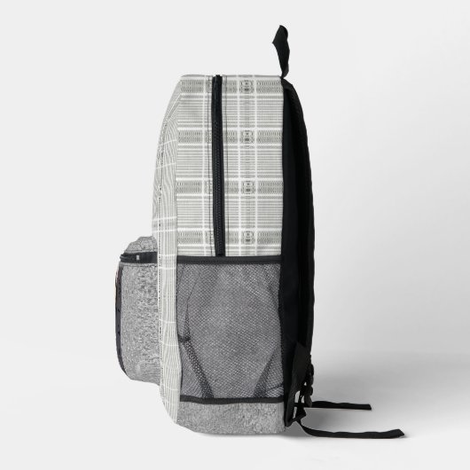 Bedrijf Promotie Logo of QR Code Stone Pattern Bedrukte Rugzak (Rechts)