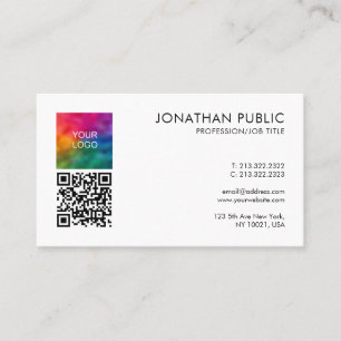 Bedrijf QR code Corporate Logo hier gepersonalisee Visitekaartje
