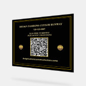 Bedrijf QR Code Logo Promote Acryl Bord (Hoek)