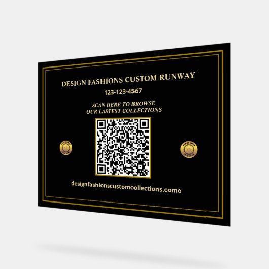 Bedrijf QR Code Logo Promote Acryl Bord (Hoek)