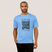 Bedrijf QR Code Scan Me Mannen Front Side Print T-shirt (Voorkant volledig)