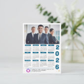 Bedrijf QRCODE Kalender Bedrijf Logo Feestdagenkaart (Staand voorkant)