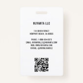 Bedrijf Rode Gradiënt Medewerker ID Foto Badge (Achterkant)