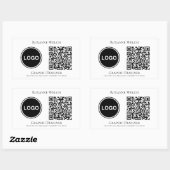 Bedrijf Ronde Logo QR code Groot Rechthoekige Sticker (Vel)