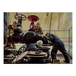  bedrijf, scheepvaartonderhoud perfect poster