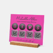 Bedrijf Social Media QR Codes Acryl Sign Acryl Bord (Hoek)