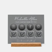 Bedrijf Social Media QR Codes Acryl Sign Acryl Bord (Voorkant)