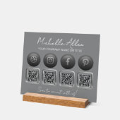 Bedrijf Social Media QR Codes Acryl Sign Acryl Bord (Hoek)