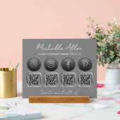 Bedrijf Social Media QR Codes Acryl Sign Acryl Bord (Huwelijk)