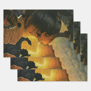  bedrijf, staalindustrie inpakpapier vel