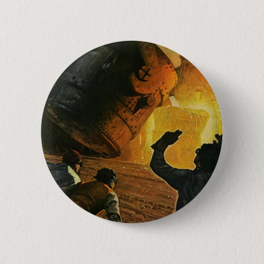 bedrijf, staalindustrie ronde button 5,7 cm (Voorkant)