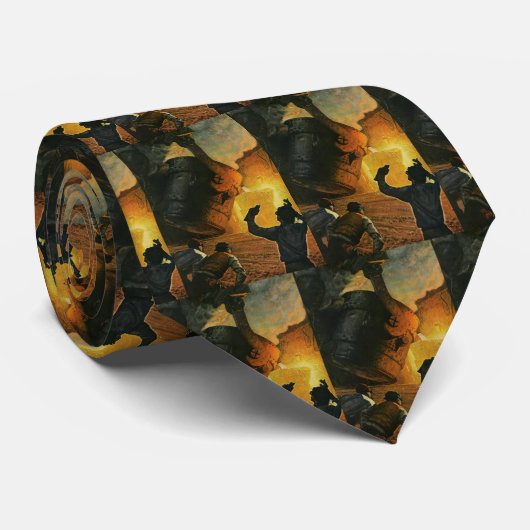  bedrijf, staalindustrie stropdas (Opgerold)