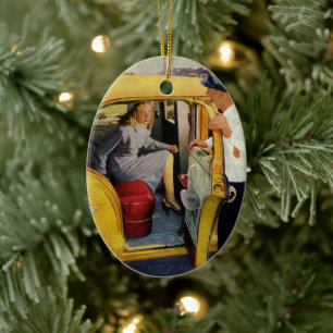  bedrijf, taxichauffeur taxi keramisch ornament