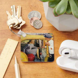  bedrijf, taxichauffeur taxi sleutelhanger