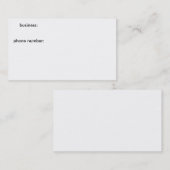 bedrijf:telefoonnummer: visitekaartje (Voorkant / Achterkant)