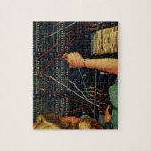 bedrijf, telefoonswitchbordbeheerder legpuzzel (Verticaal)