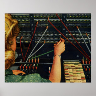  bedrijf, telefoonswitchbordbeheerder poster