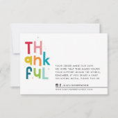 BEDRIJF THANKFUT, moedige, heldere, leuke typograf Bedankkaart (Voorkant)