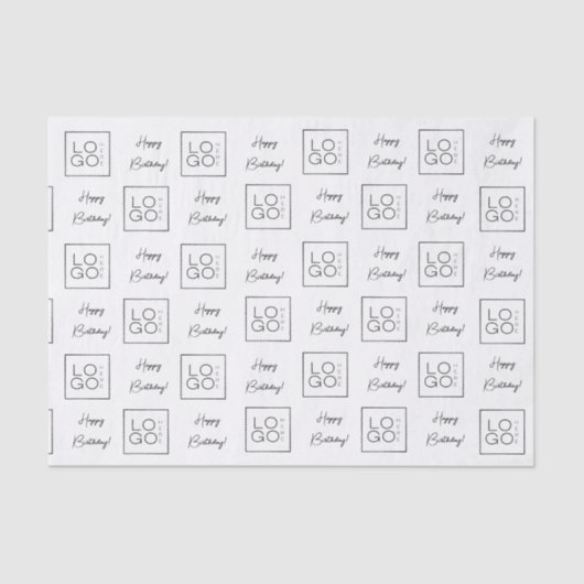 Bedrijf voegt Aangepaste Logo voor fijne dag toe Tissuepapier (Voorkant)