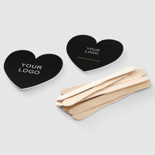 bedrijf voegt Logo modern zwart toe Handwaaier (Niet-gemonteerd)