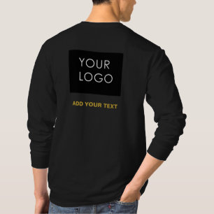 bedrijf voegt Logo modern zwart toe T-shirt